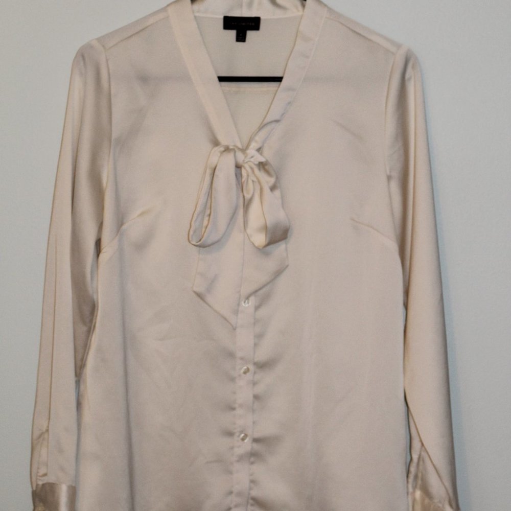 The Limited front tie button down blouse